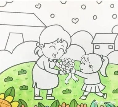 母亲节送给妈妈的画,孩子送妈妈的画怎么画?
