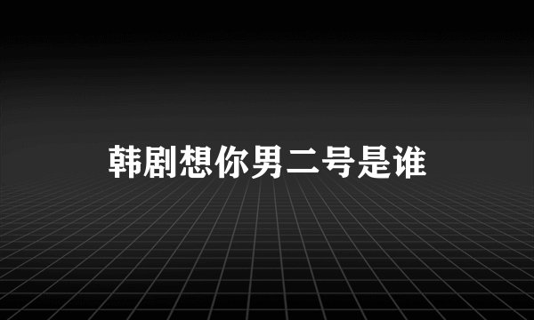 韩剧想你男二号是谁
